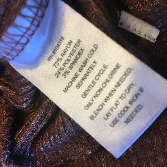 Planet Gold Knit Pants Womens Large Brown Ribbed Flare Leg Stretch Comfy Boho - Picture 5 of 9